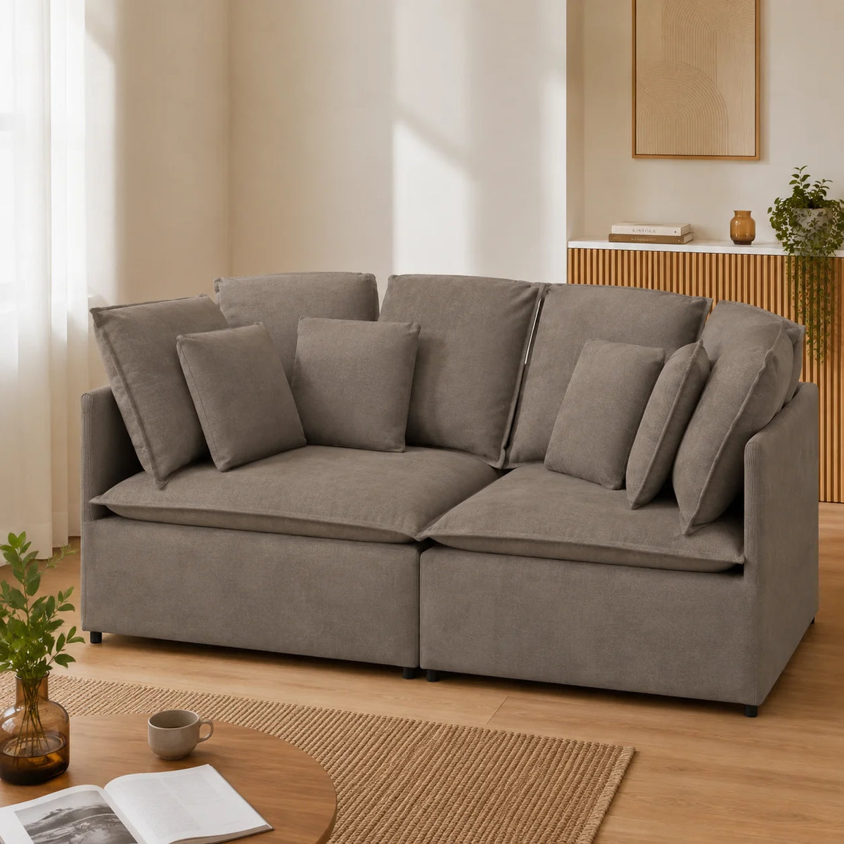 Rille — Canapé modulable velours côtelé