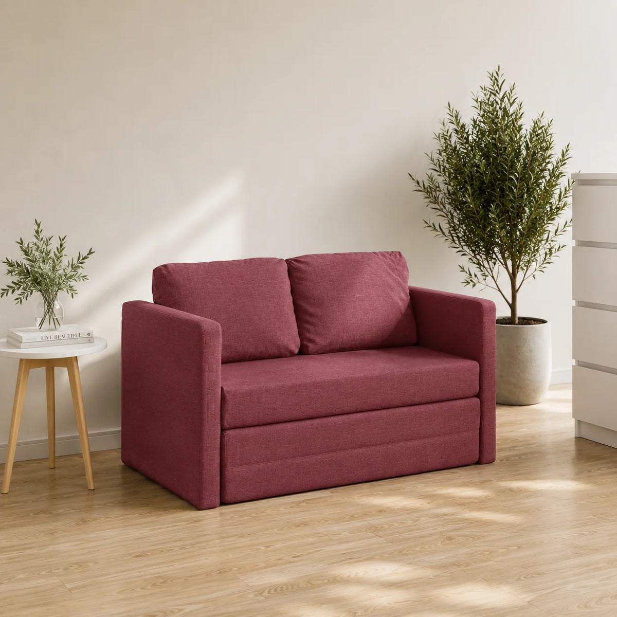Nätt — Canapé-lit convertible 2 en 1 en tissu 112x174x55 cm