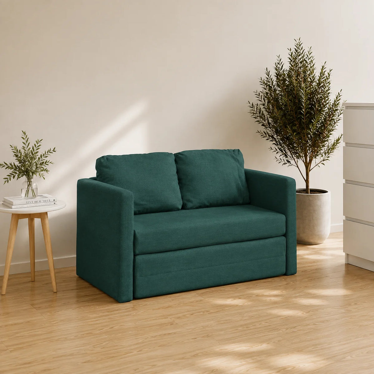 Nätt — Canapé-lit convertible 2 en 1 en tissu 112x174x55 cm