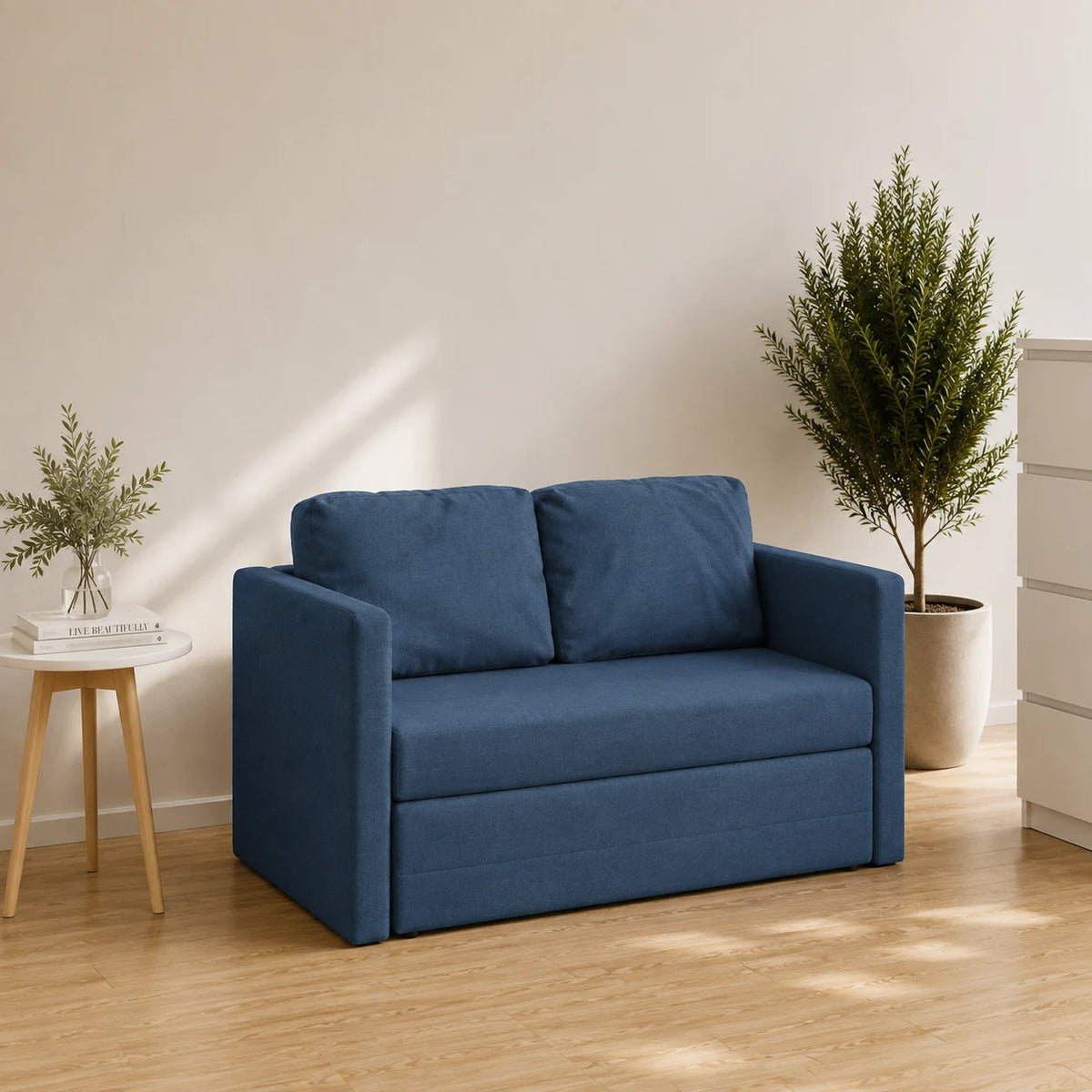 Nätt — Canapé-lit convertible 2 en 1 en tissu 112x174x55 cm