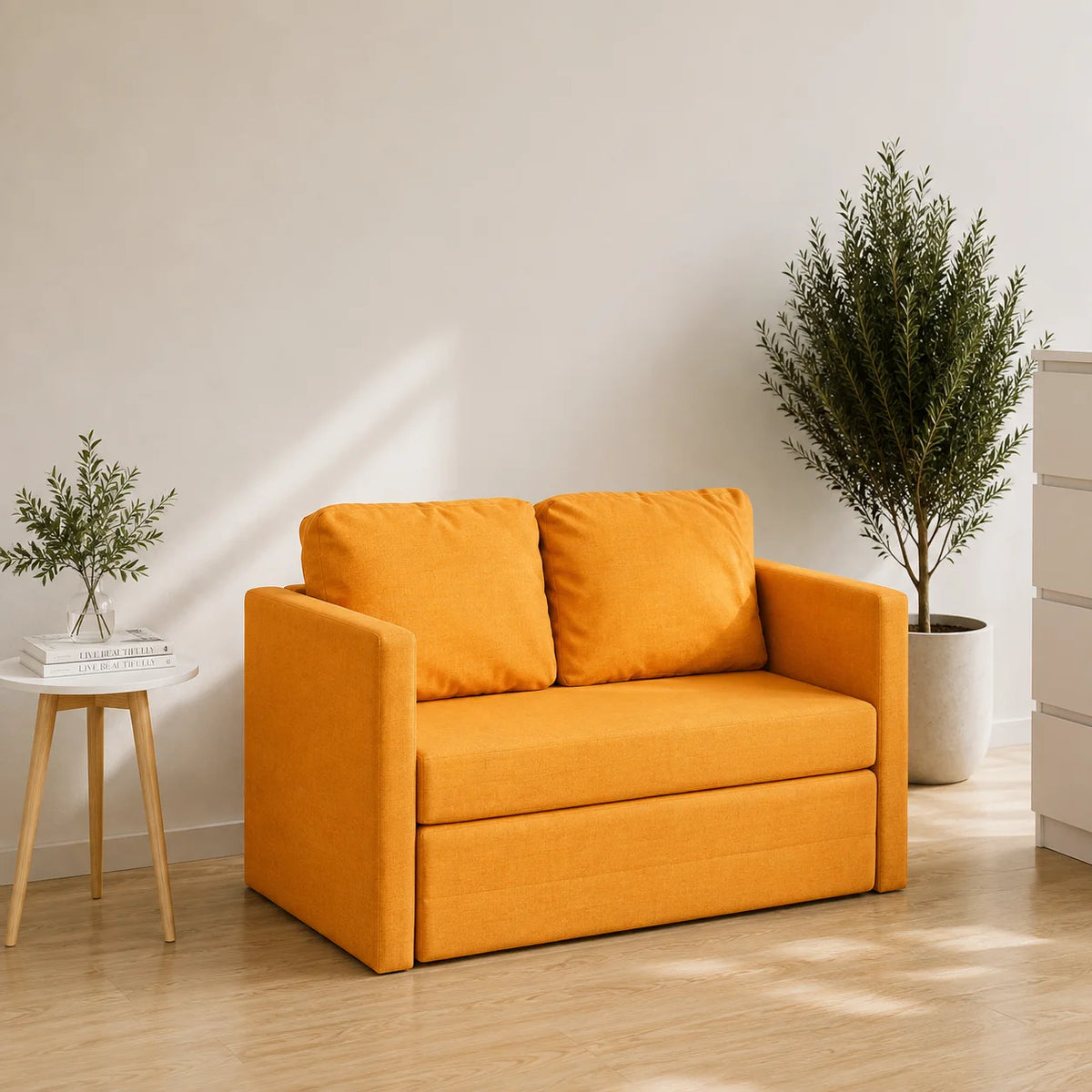 Nätt — Canapé-lit convertible 2 en 1 en tissu 112x174x55 cm
