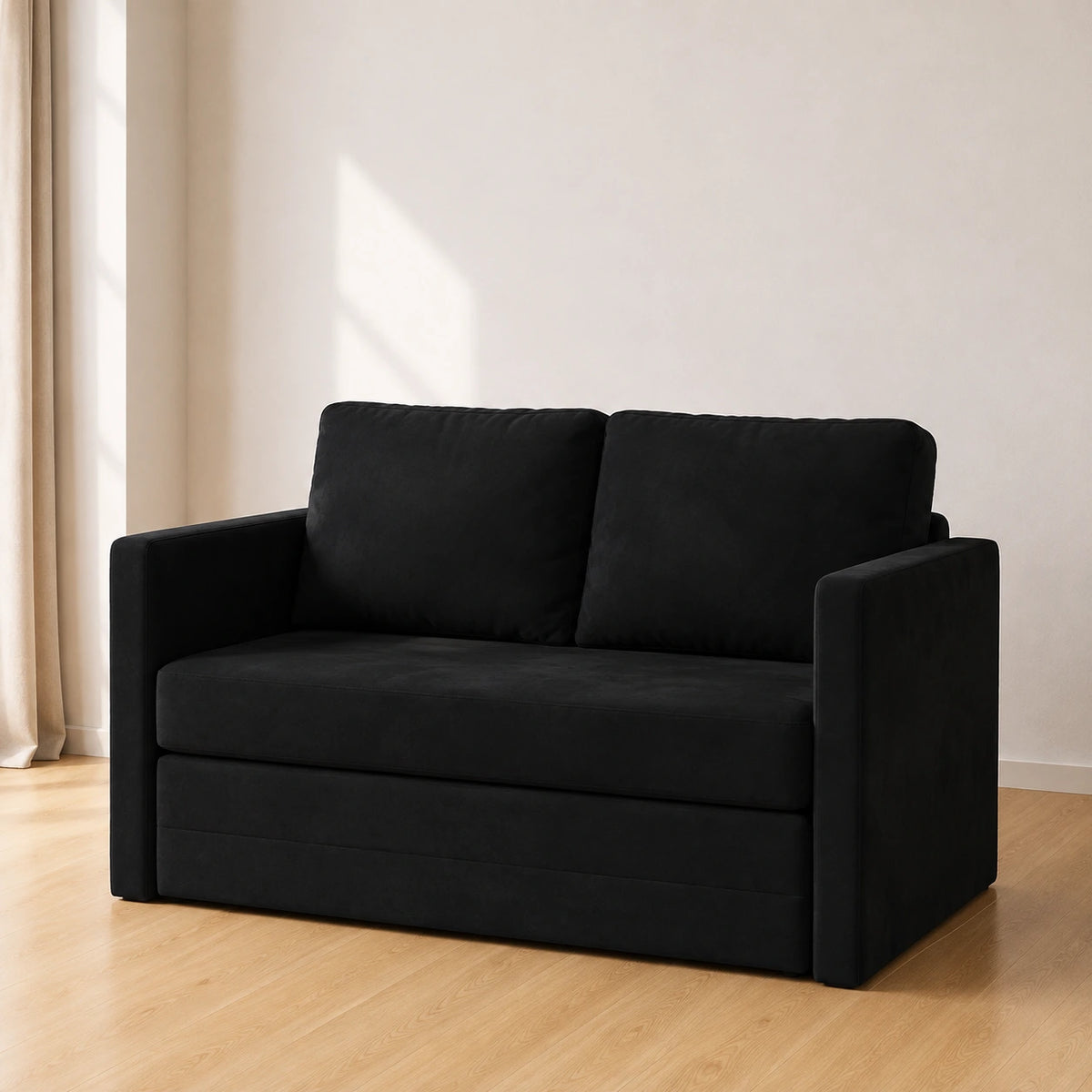 Sammet — Canapé-lit convertible 2 en 1 en velours 122x204x55cm
