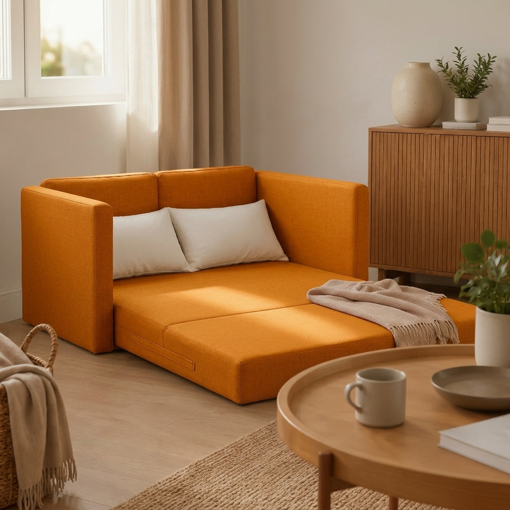Nätt — Canapé-lit convertible 2 en 1 en tissu 112x174x55 cm