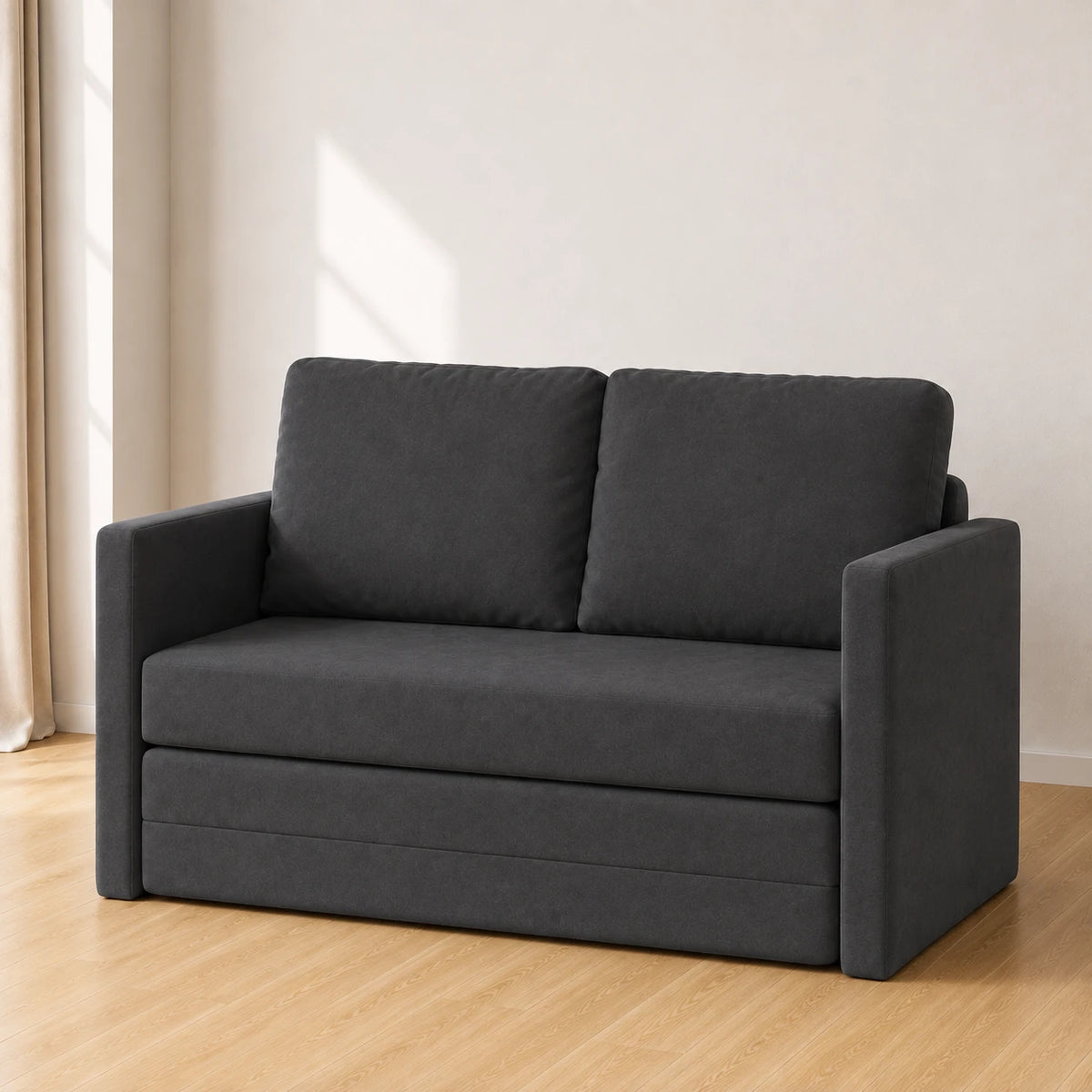 Sammet — Canapé-lit convertible 2 en 1 en velours 122x204x55cm