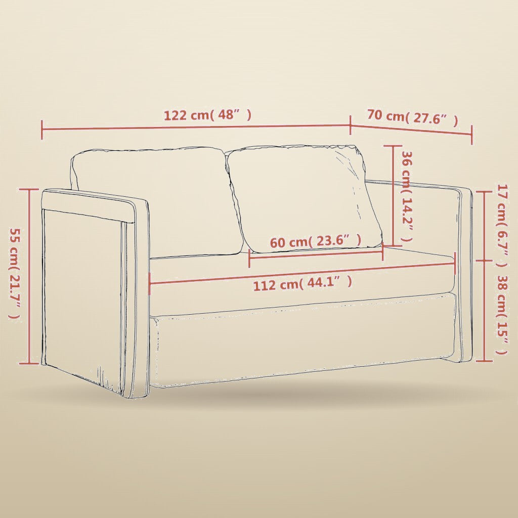 Dimensions — position canapé