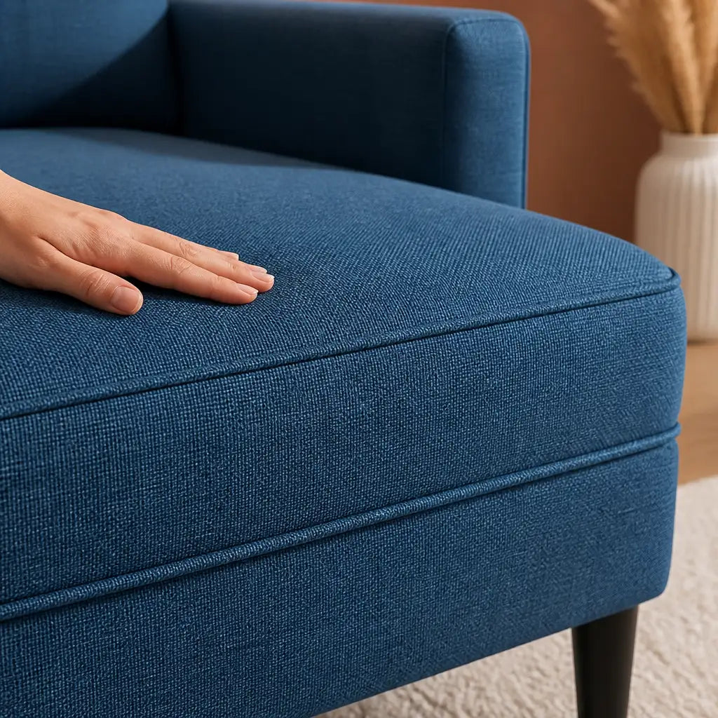 Halland — Canapé 2 places avec méridienne en L 125 cm en Tissu